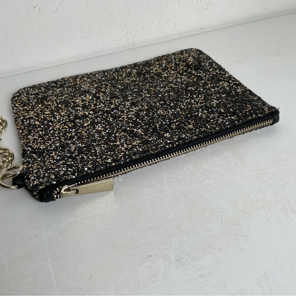 EXPRESS Y2K Gold Silver Black Glitter Sparkle Zip Wristlet Clutch - Picture 11 of 16